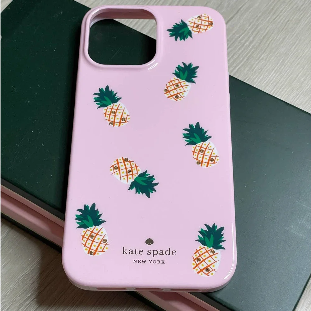 Kate Spade Jeweled Pineapple  Pink Iphone 13 PRO MAX case